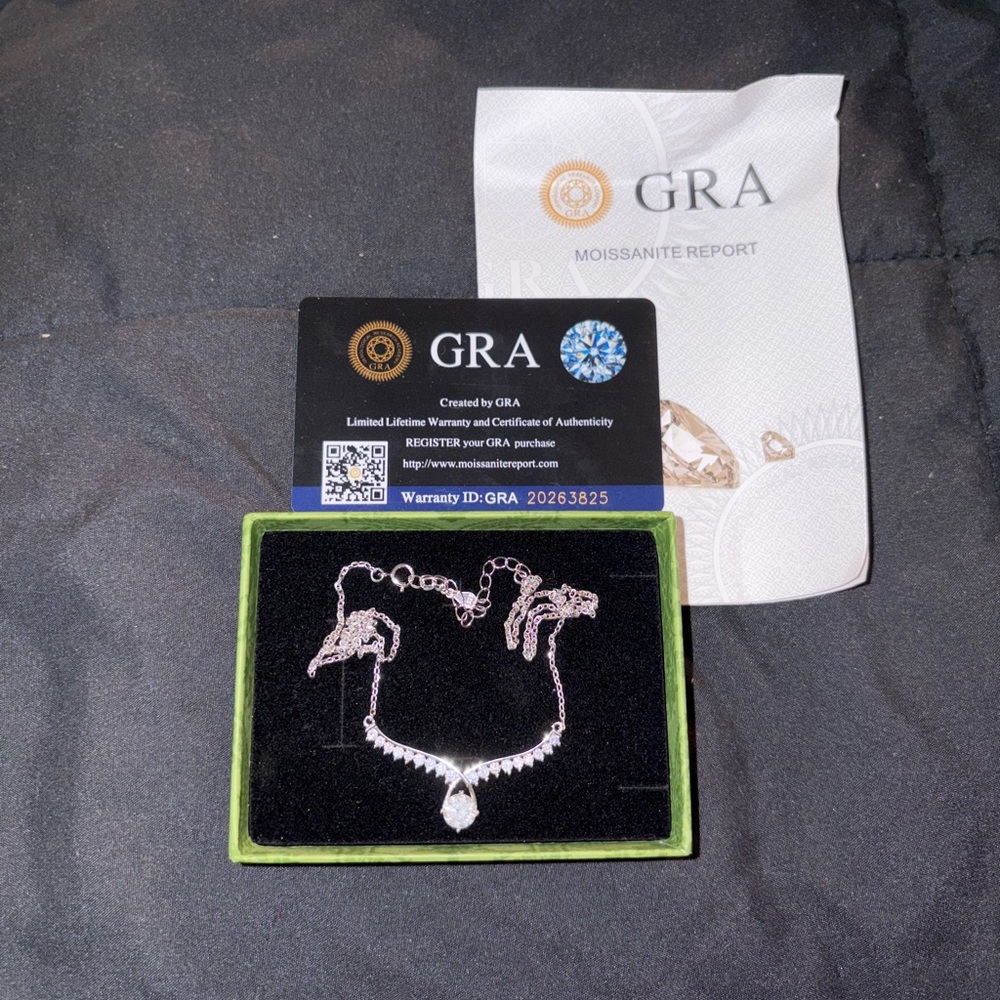 GRA Certified Over 1 Carat Moissanite Necklace